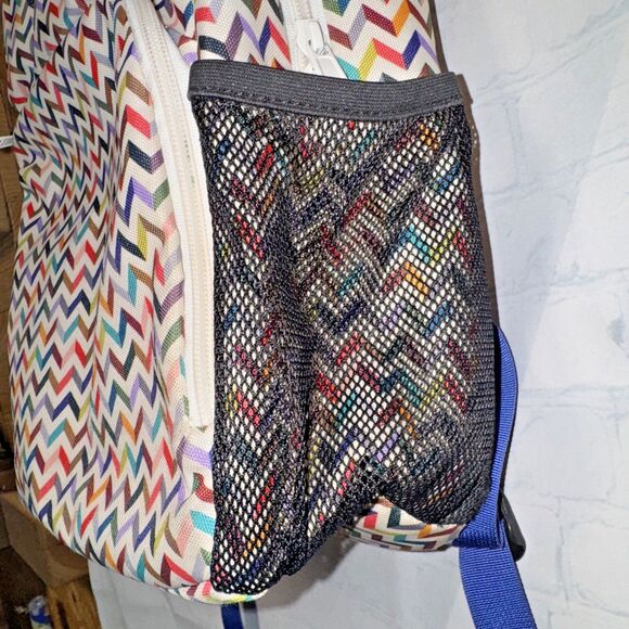 KAVU Troe Outdoor Wear Backpack Book Bag Chevron colorful - Picture 5 of 10